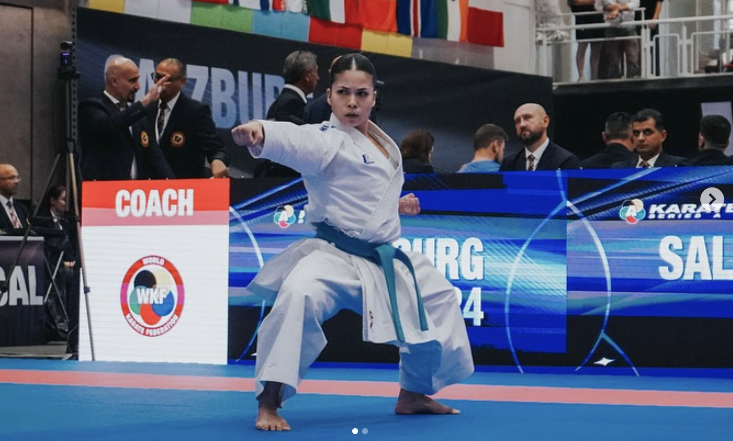 Nicole em competição de kata